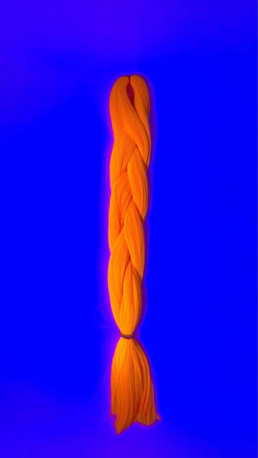 Electric Tangerine - UV Orange Braiding Hair