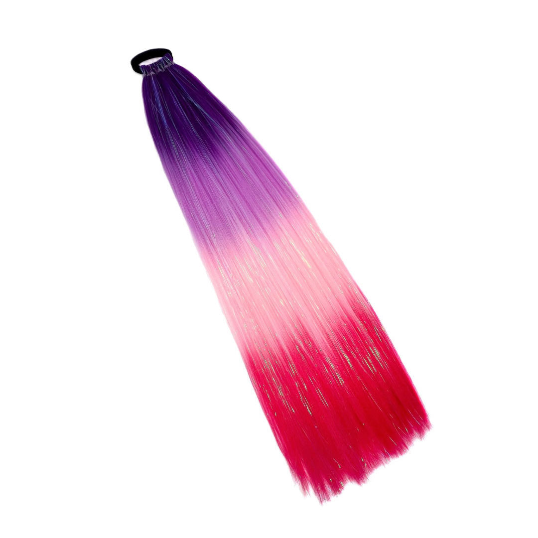 Fuchsia Fusion - Ombré Pink Instant Pony With Tinsel