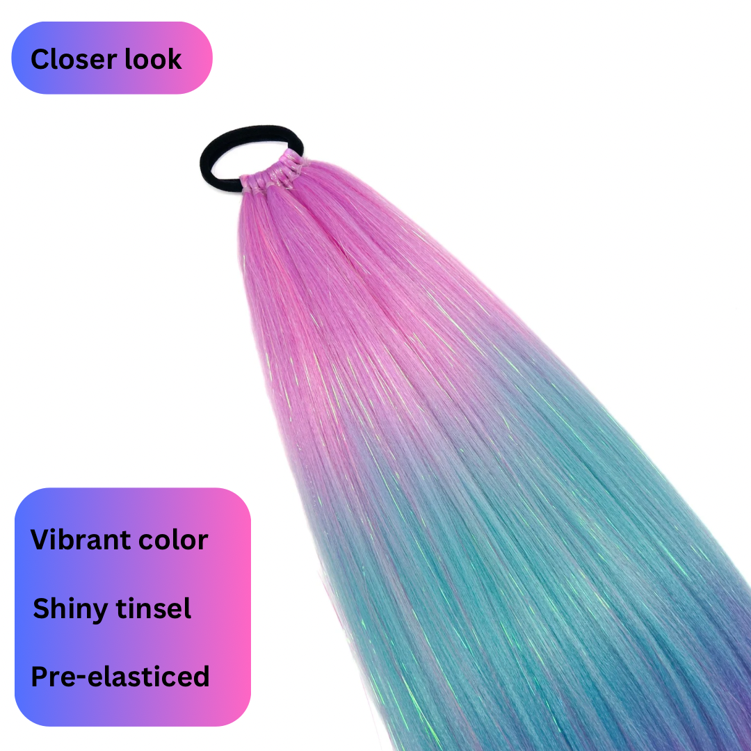 Pony Princess - Ombré Purple Instant Pony With Tinsel