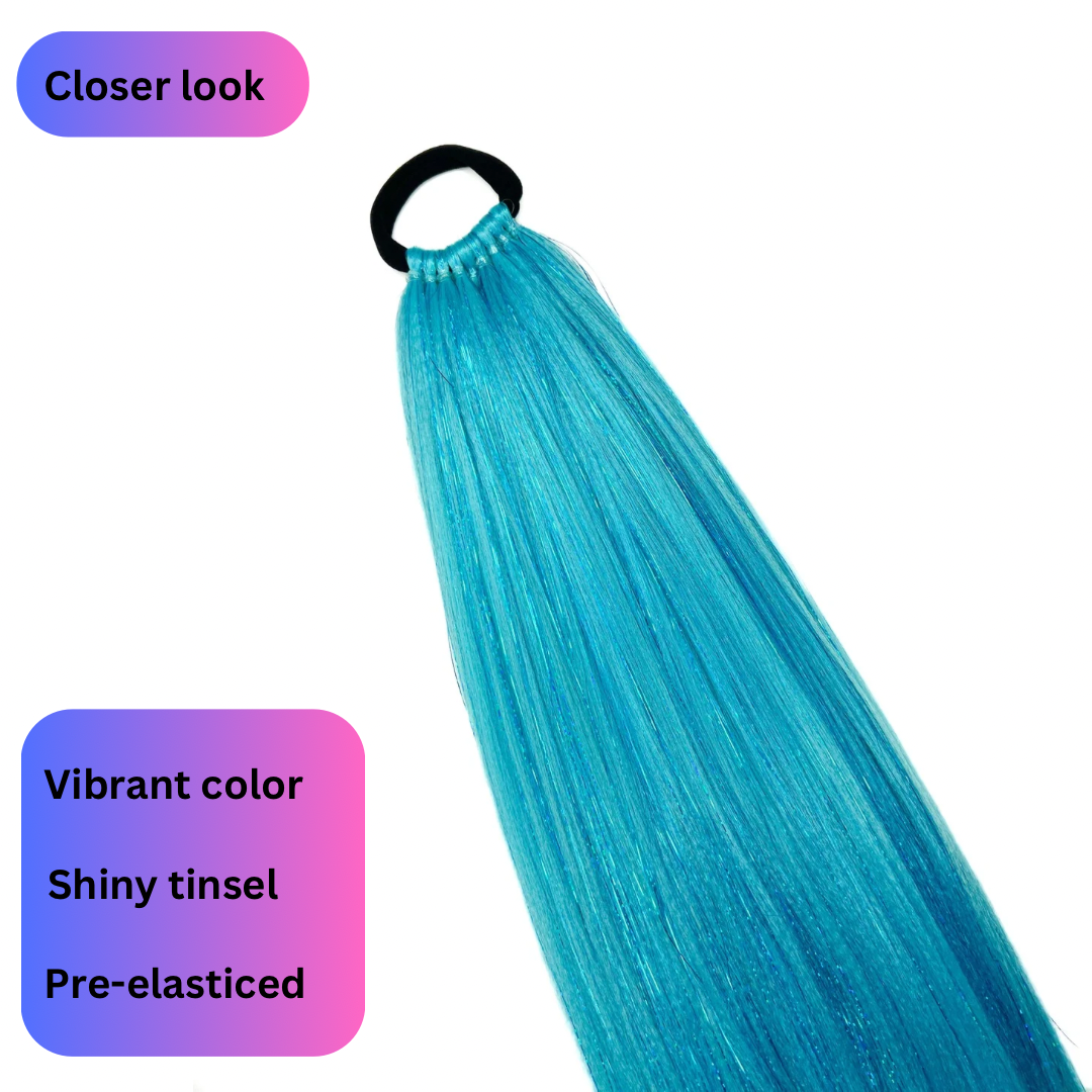 Summer Blues - Blue Instant Pony With Tinsel
