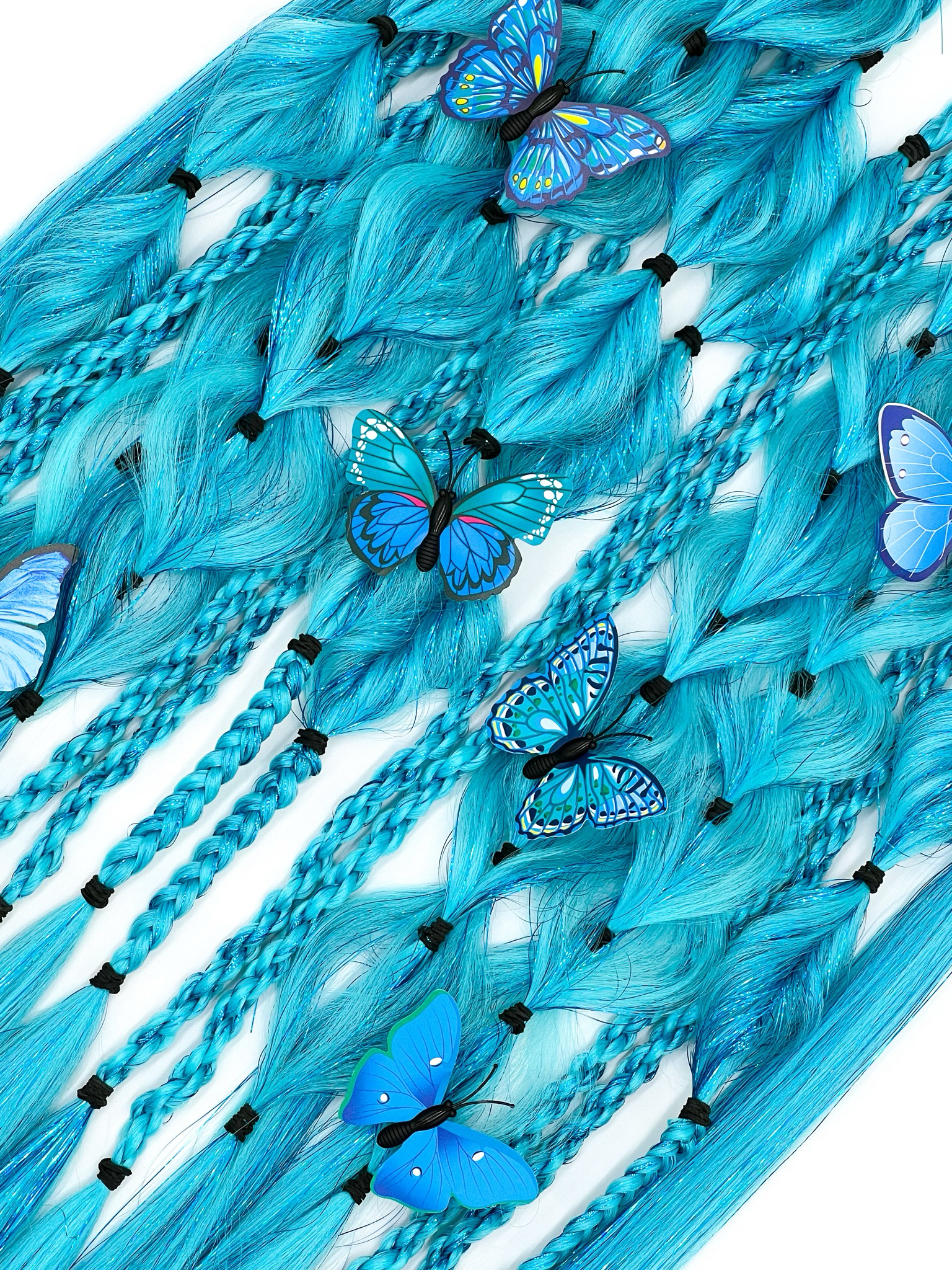 Blue Butterfly Tinsel Set