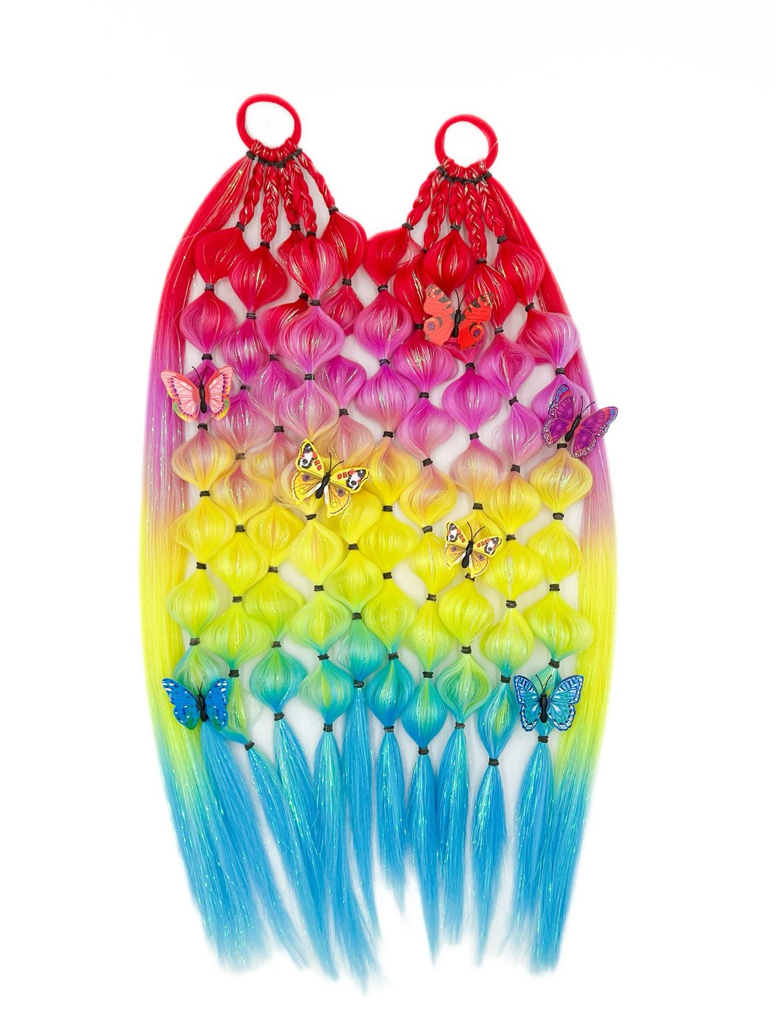 Rainbow Butterfly Tinsel Set