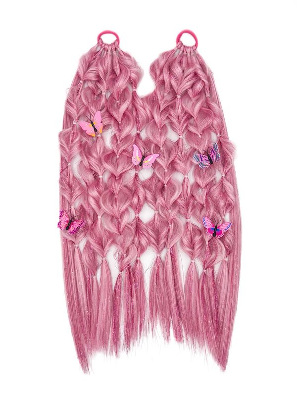 Pink Butterfly Tinsel Set