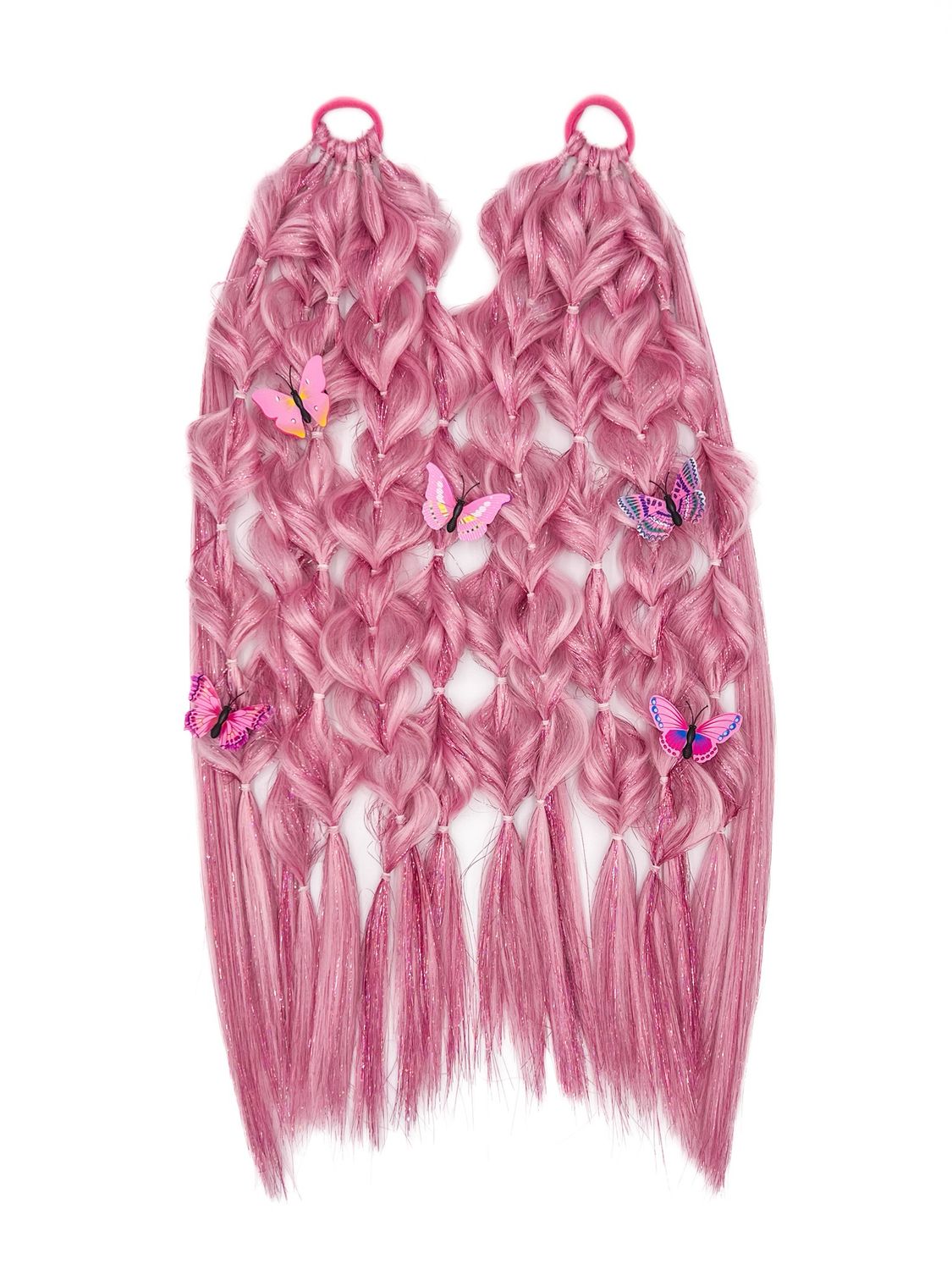 Pink Butterfly Tinsel Set