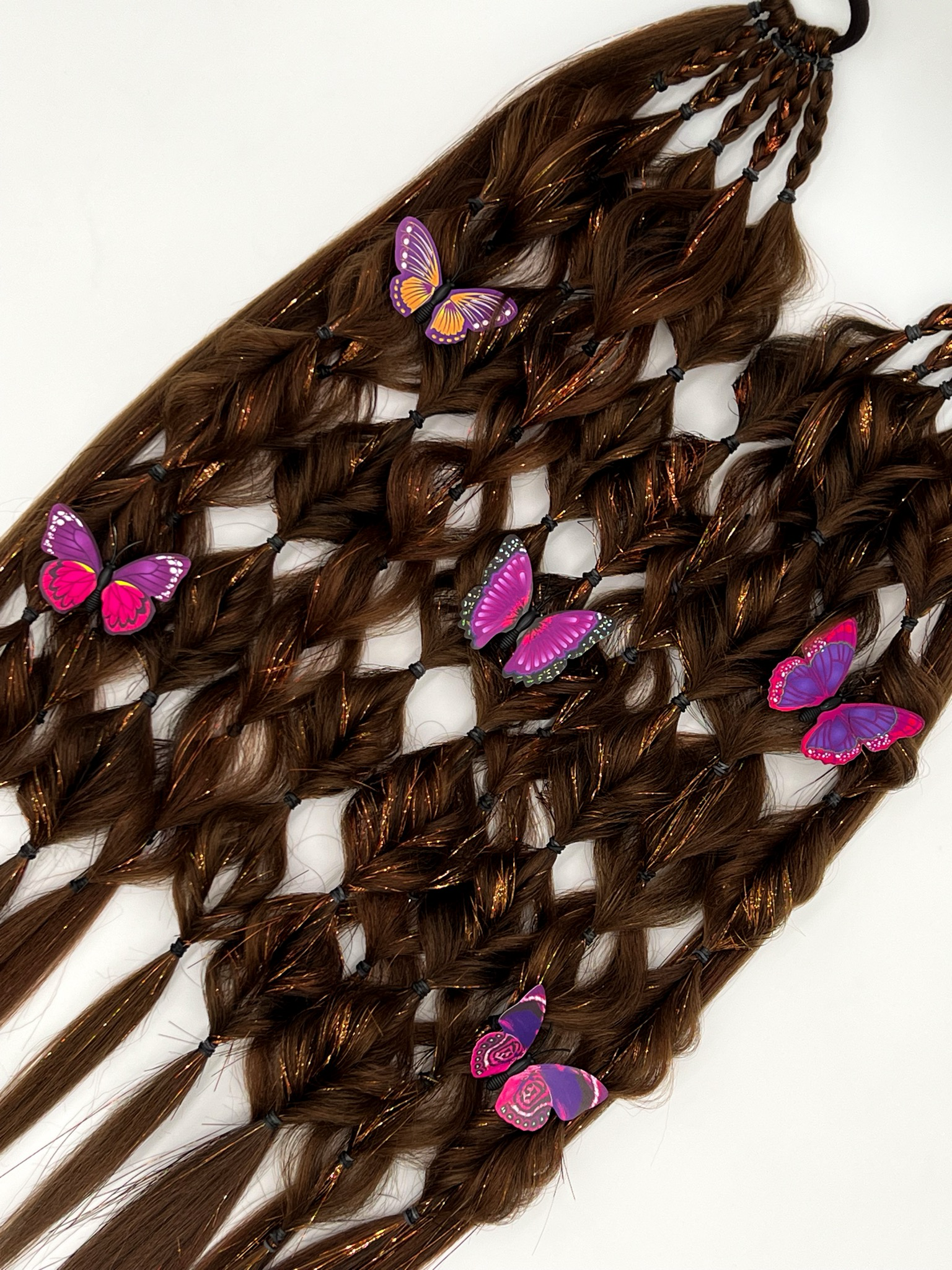 Brunette Butterfly Tinsel Set