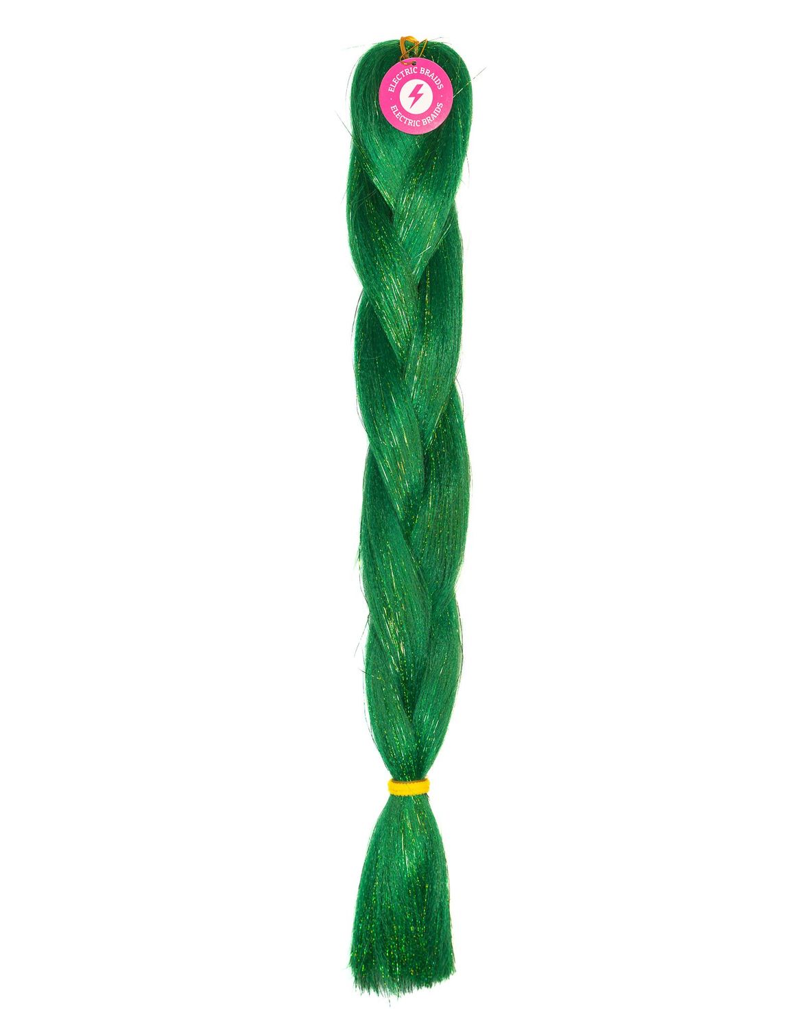 Emerald - Green Braiding Hair With Green Tinsel