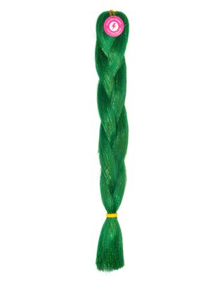 Emerald - Green Braiding Hair With Green Tinsel Emerald - Green Braiding Hair With Green Tinsel