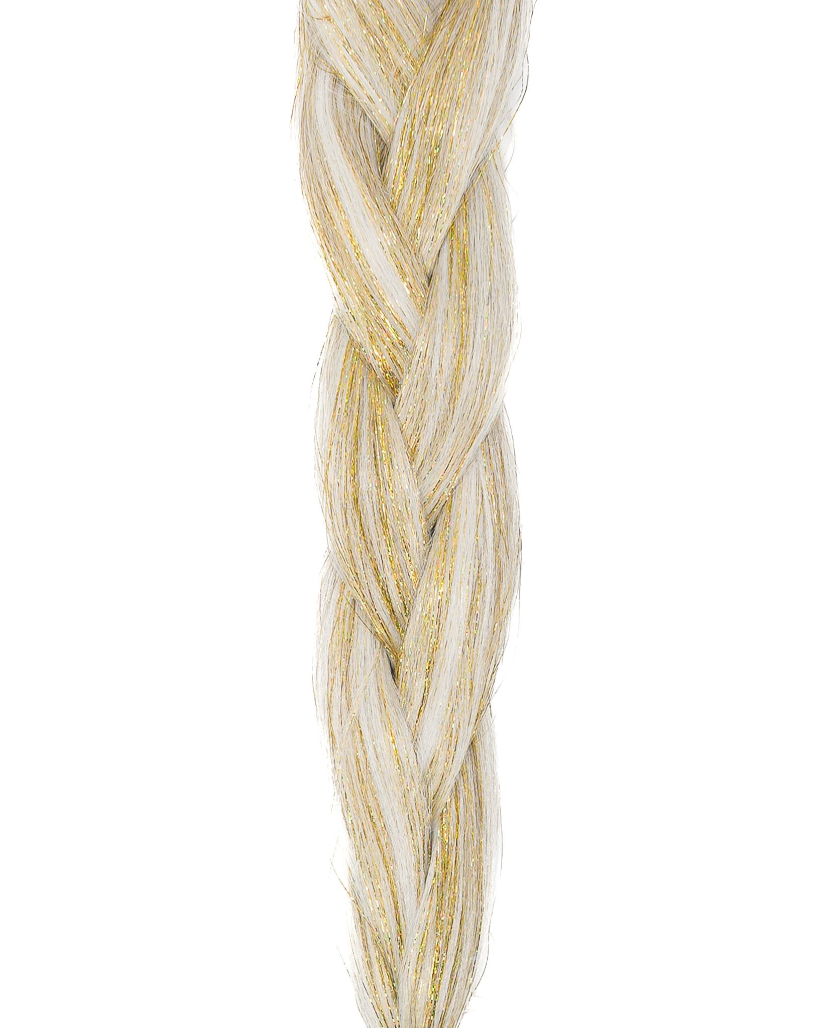 Topaz - Blonde Braiding Hair With Gold Tinsel