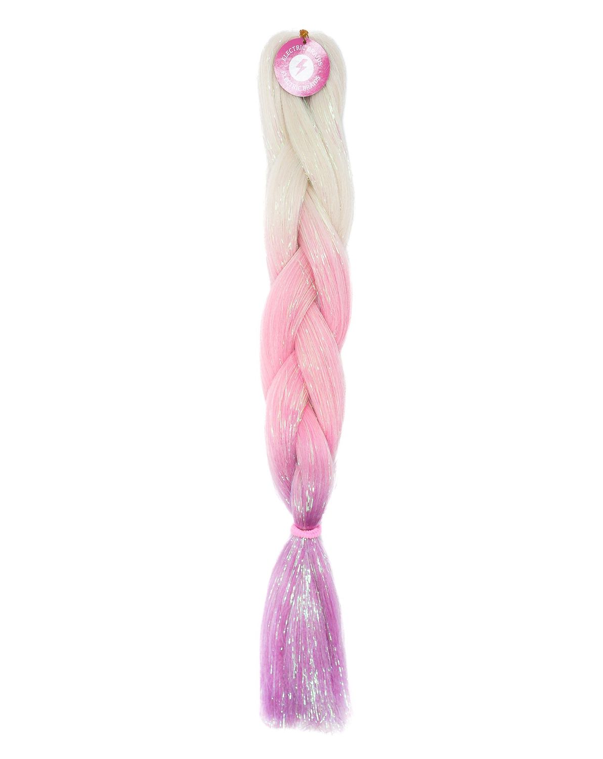 Unicorn Tea Party - Ombré Braiding Hair With Holographic Tinsel