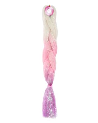 Unicorn Tea Party - Ombré Braiding Hair With Holographic Tinsel