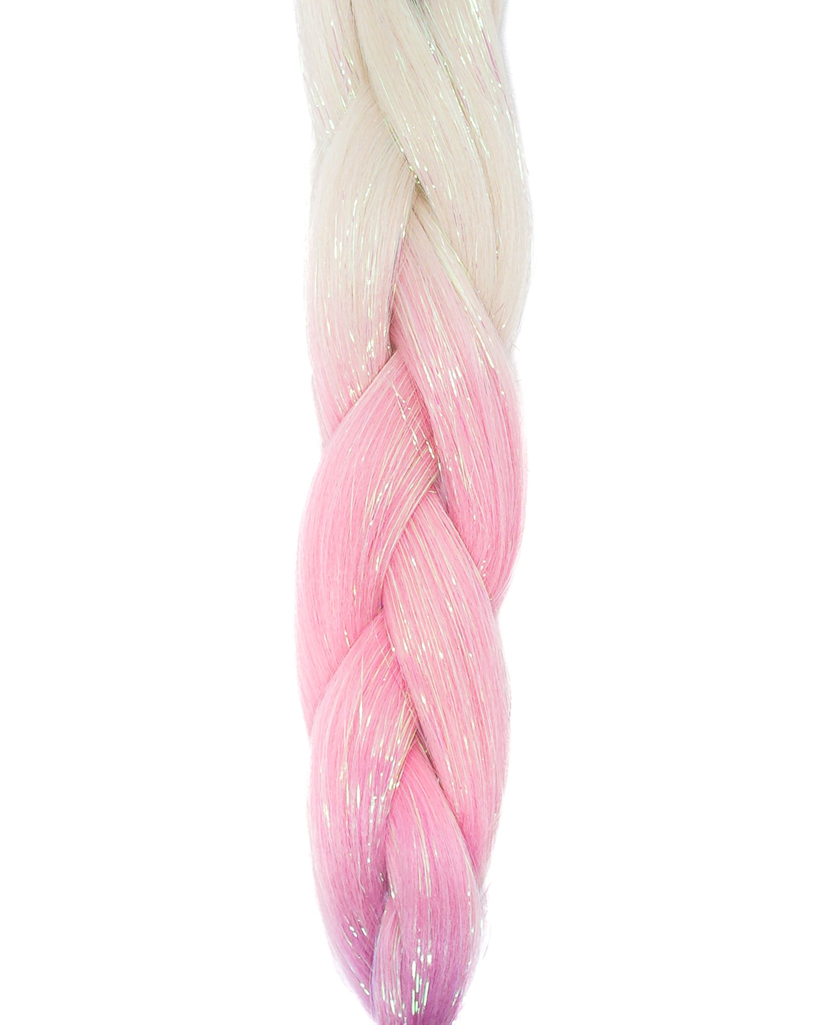 Unicorn Tea Party - Ombré Braiding Hair With Holographic Tinsel