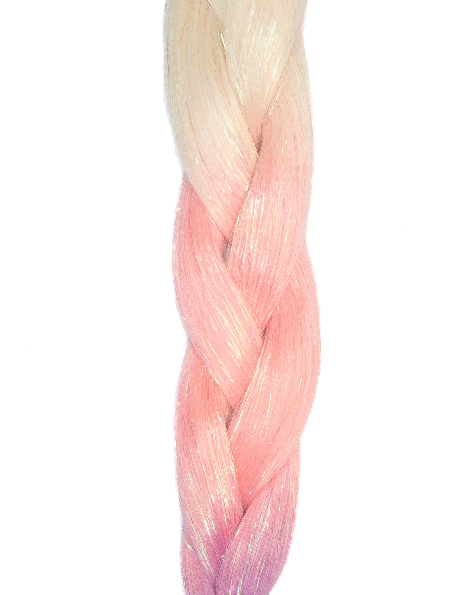 Unicorn Tea Party - Ombré Braiding Hair With Holographic Tinsel