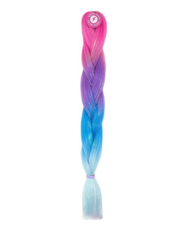 Candy Land - Ombré Braiding Hair With Holographic Tinsel Candy Land - Ombré Braiding Hair With Holographic Tinsel
