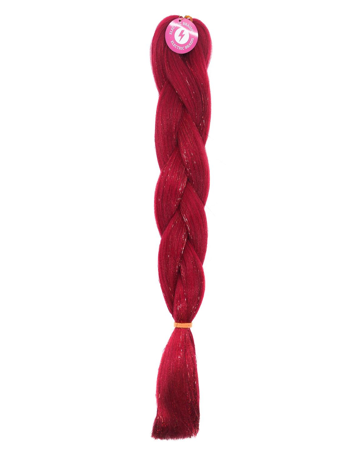 Ruby - Red Braiding Hair With Red Tinsel