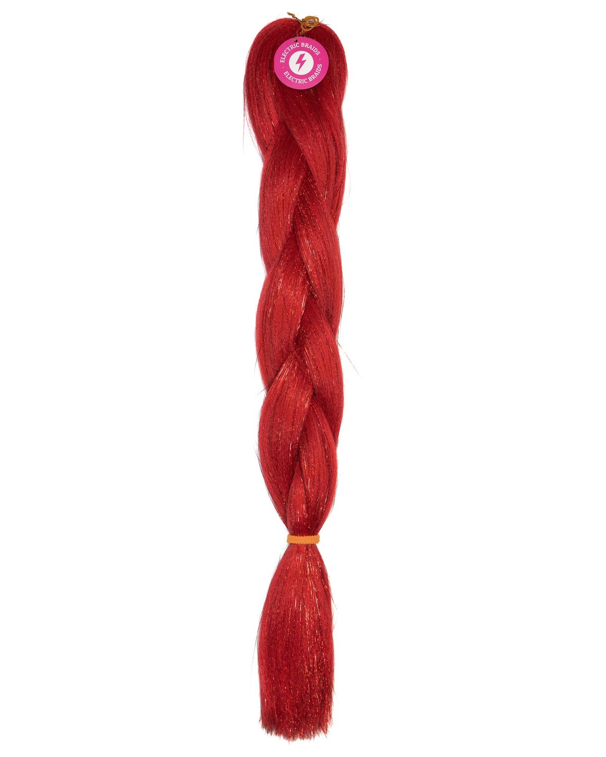 Ruby - Red Braiding Hair With Red Tinsel