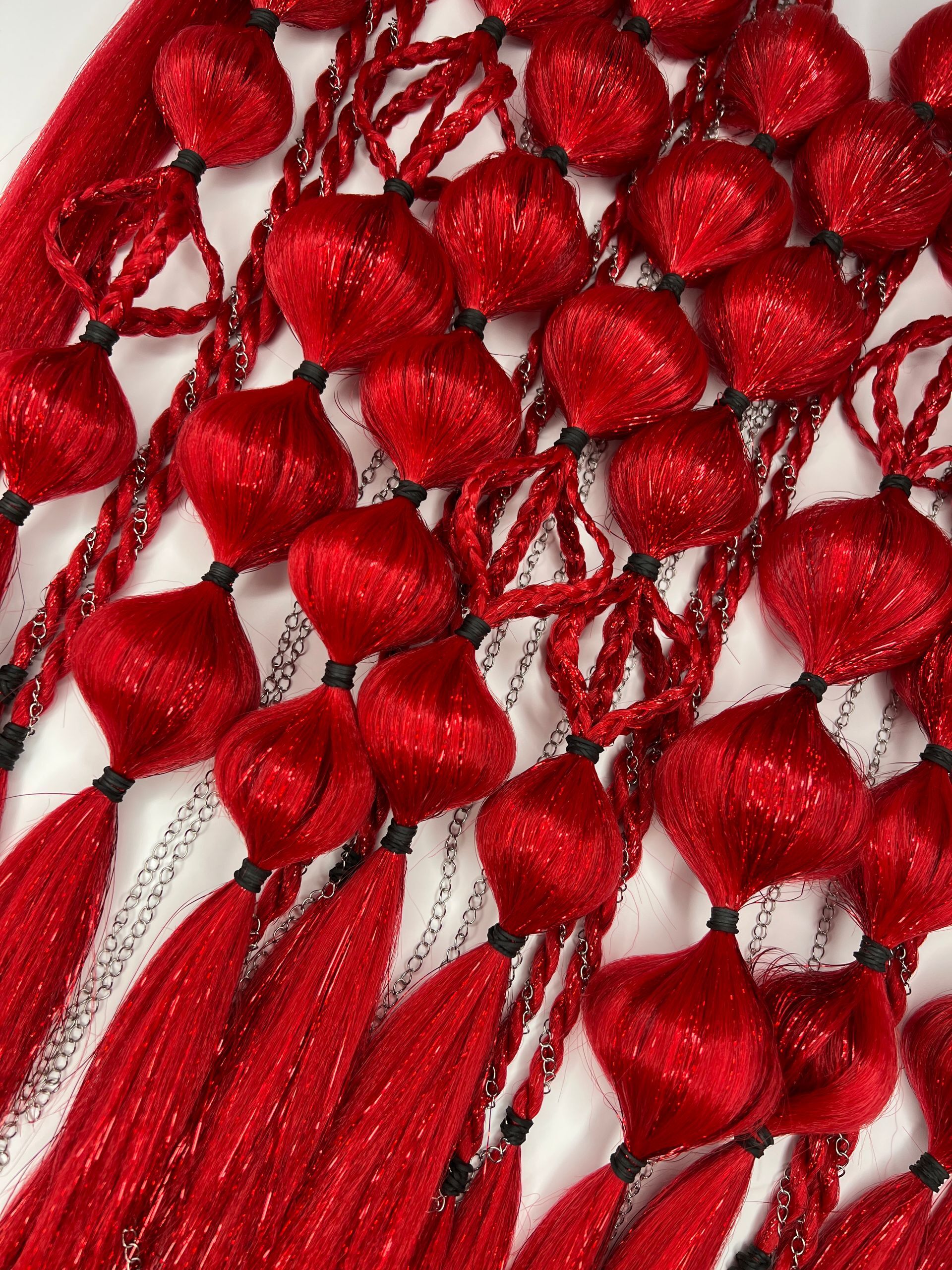 Red Tinsel Chains Set