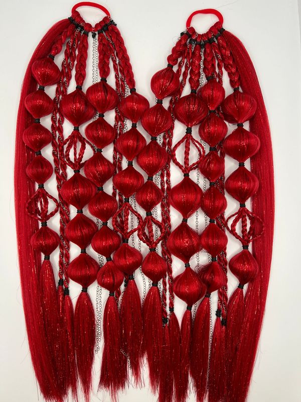Red Tinsel Chains Set