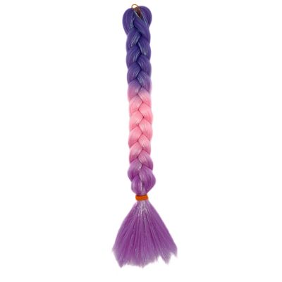 Cotton Candy - Ombré Braiding Hair With Holographic Tinsel