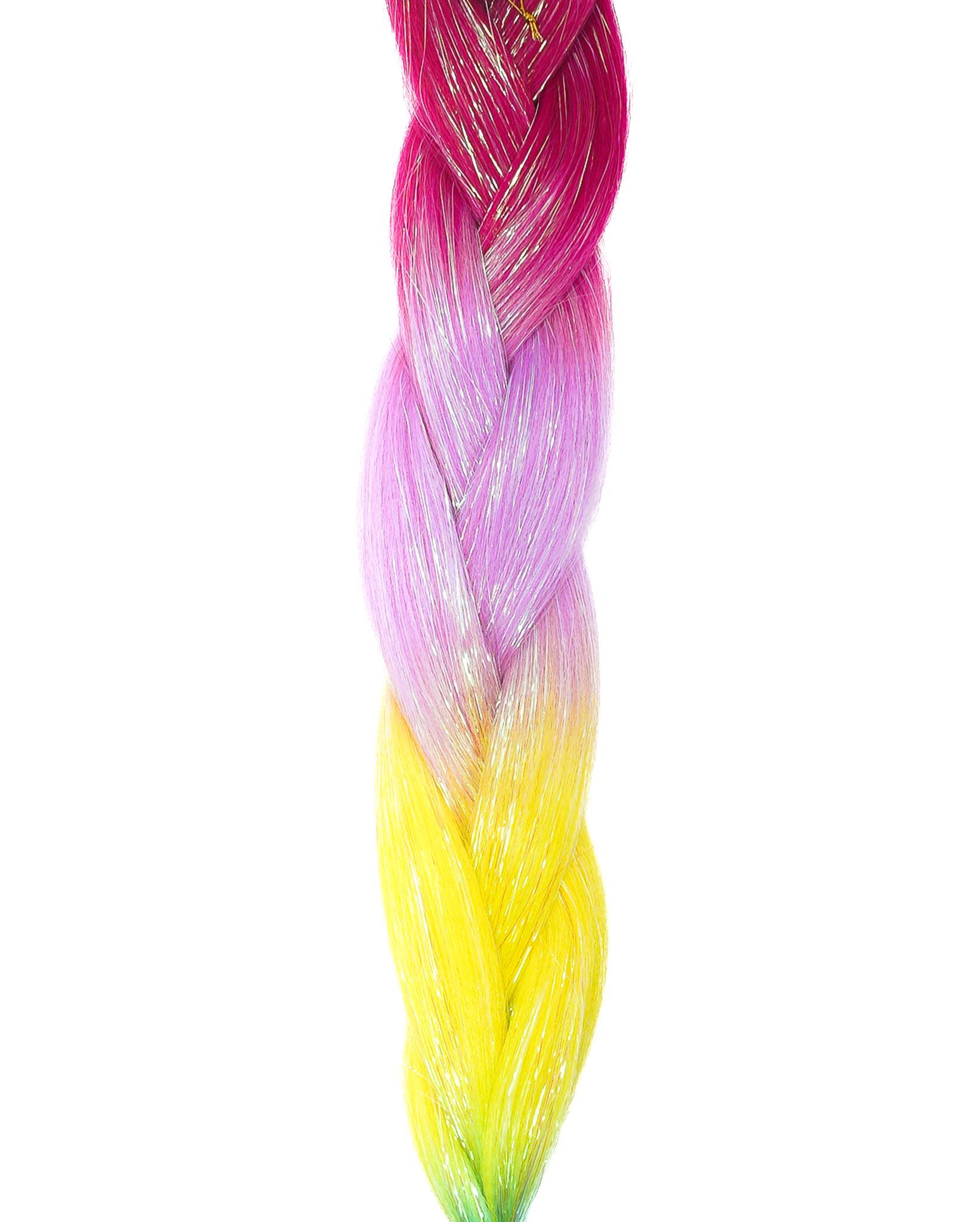 Birds Of Paradise - Rainbow Braiding Hair With Holographic Tinsel