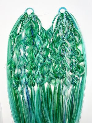 Blue & Green Tinsel Set