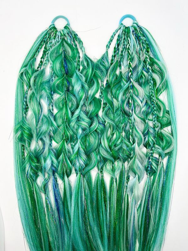 Blue & Green Tinsel Set
