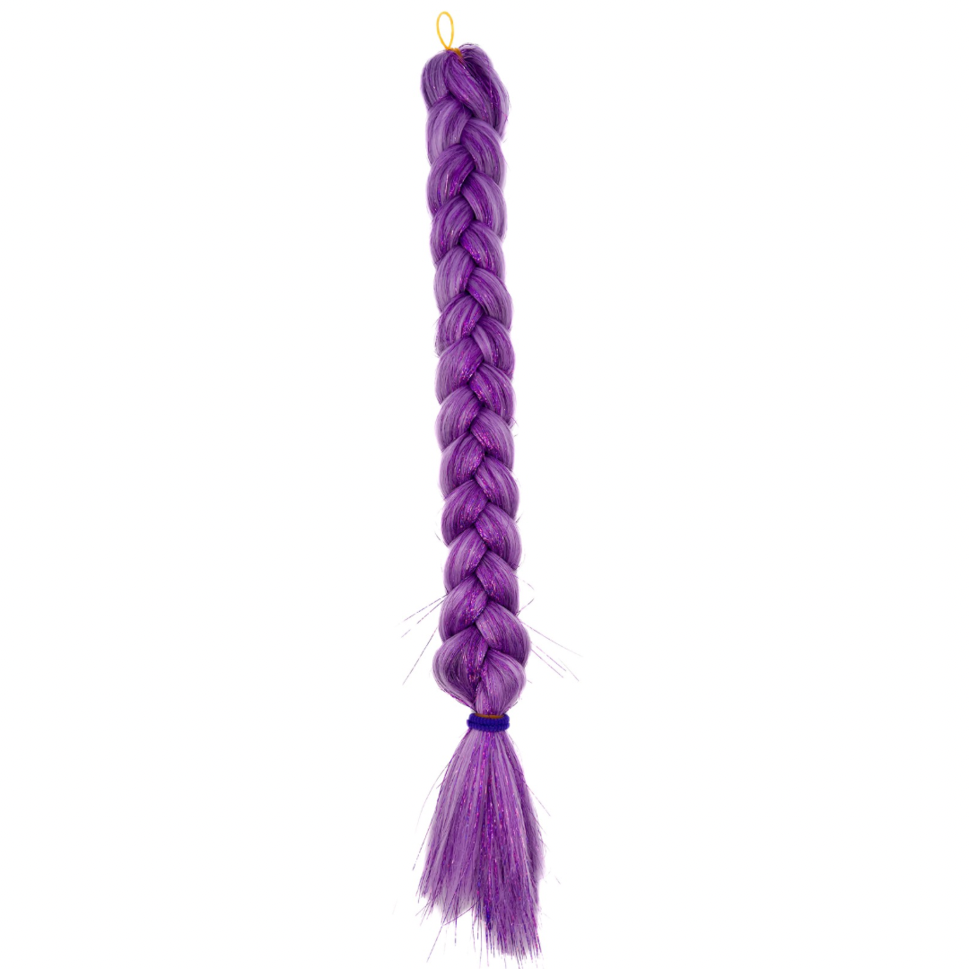 Amethyst - Purple Braiding Hair With Purple Tinsel