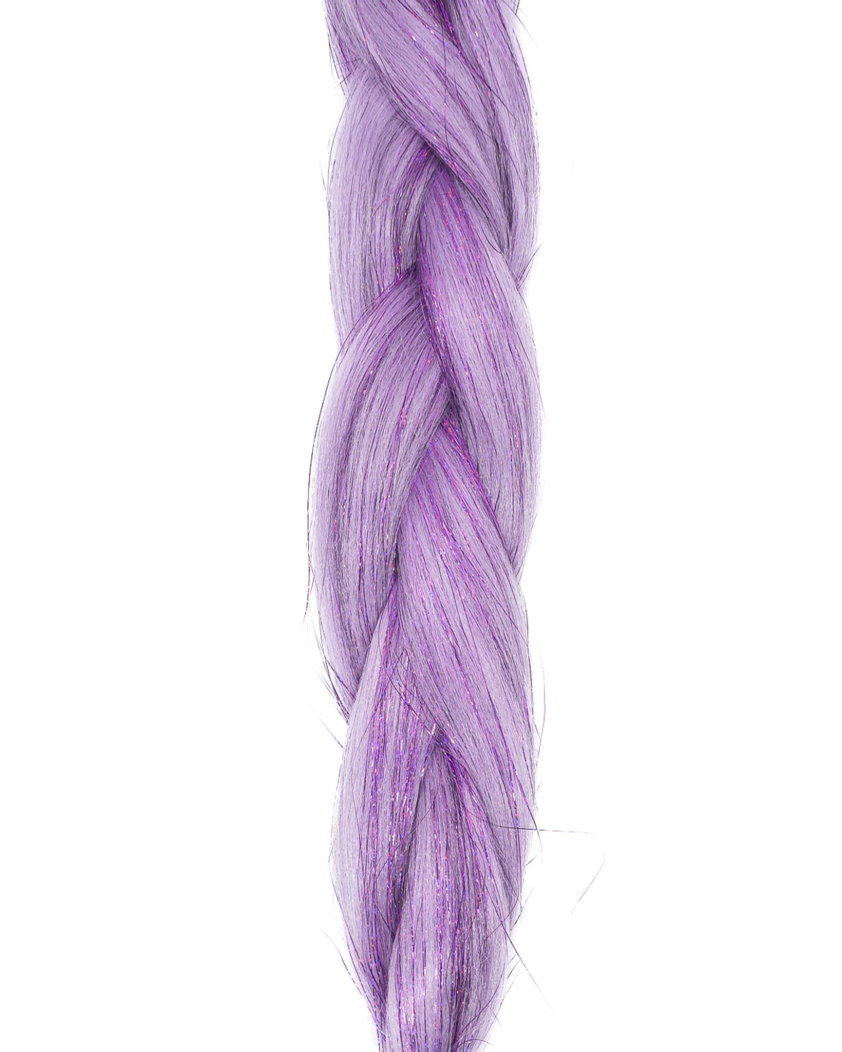 Amethyst - Purple Braiding Hair With Purple Tinsel