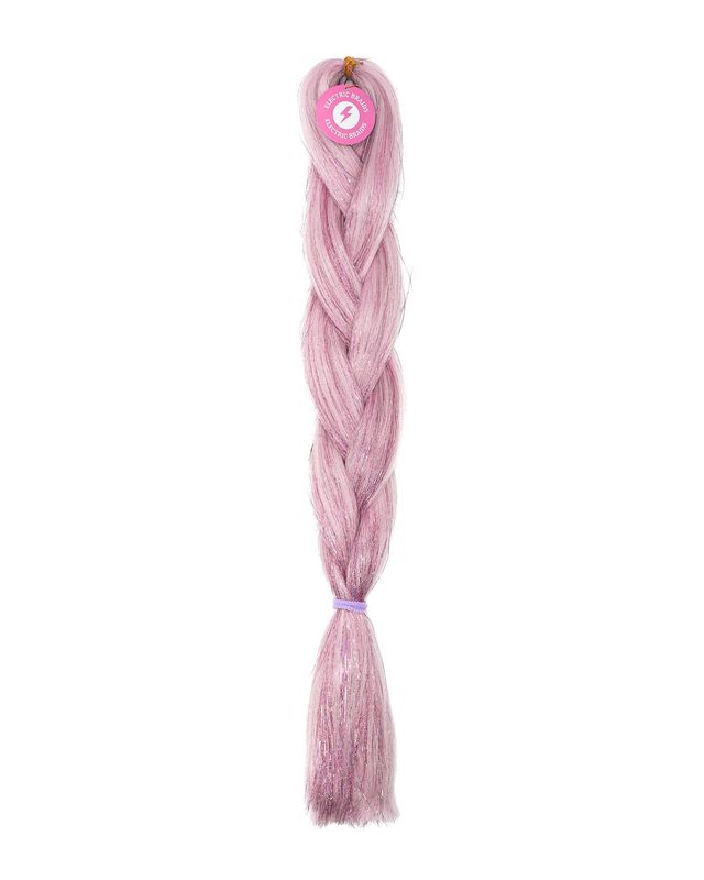 Aurora - Pink Braiding Hair With Pink Tinsel Aurora - Pink Braiding Hair With Pink Tinsel