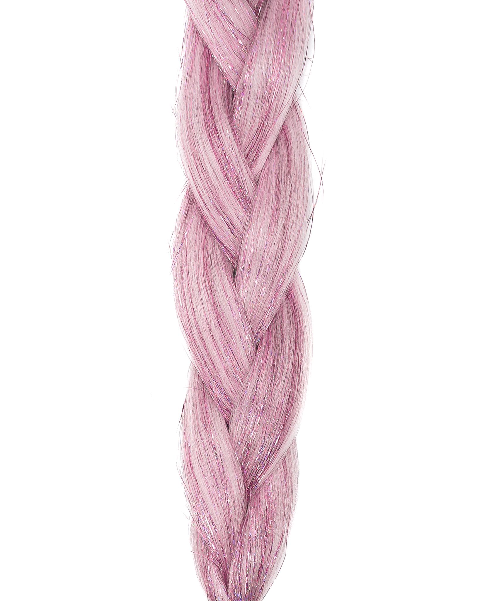 Aurora - Pink Braiding Hair With Pink Tinsel