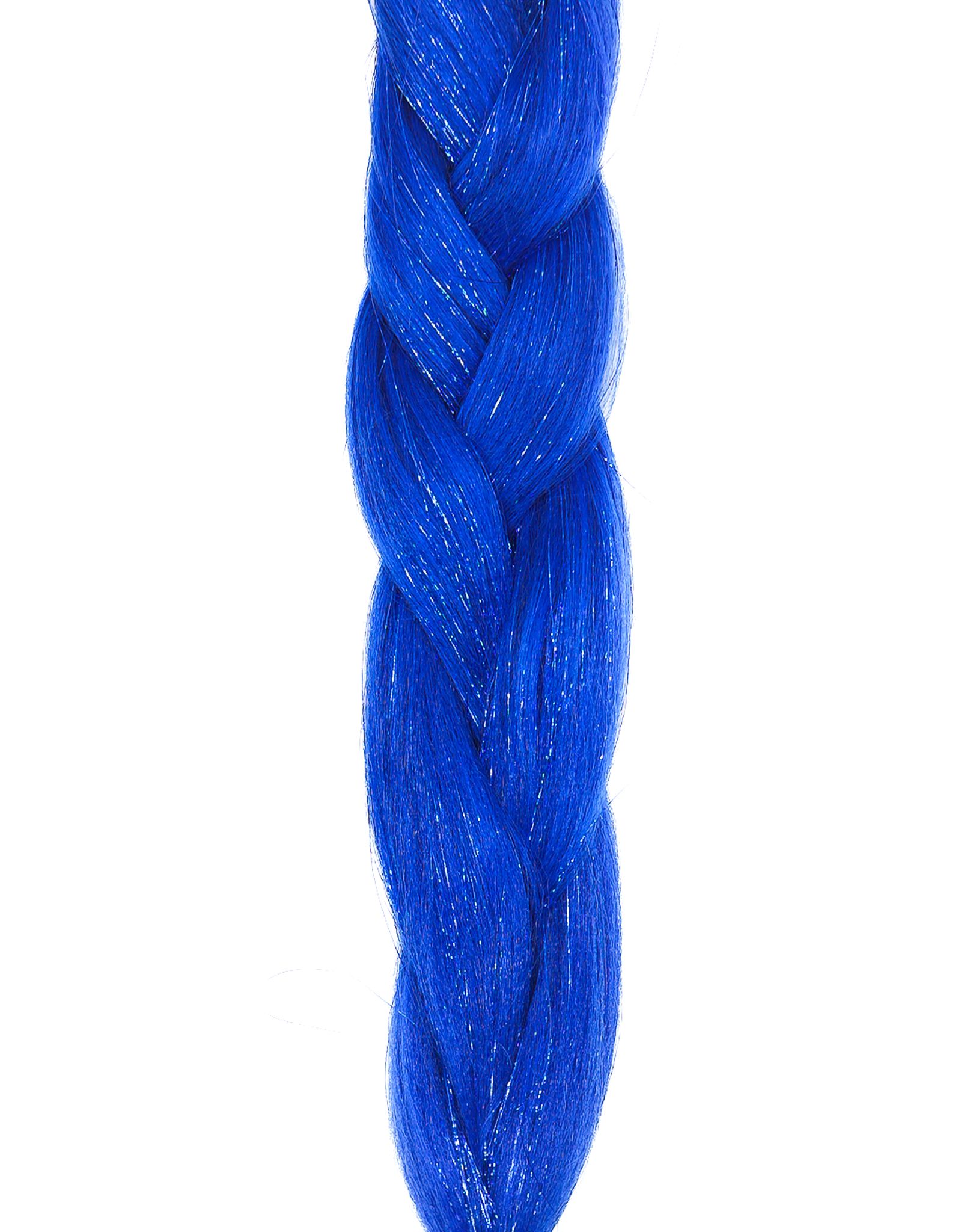 Cobalt - Blue Braiding Hair With Blue Tinsel