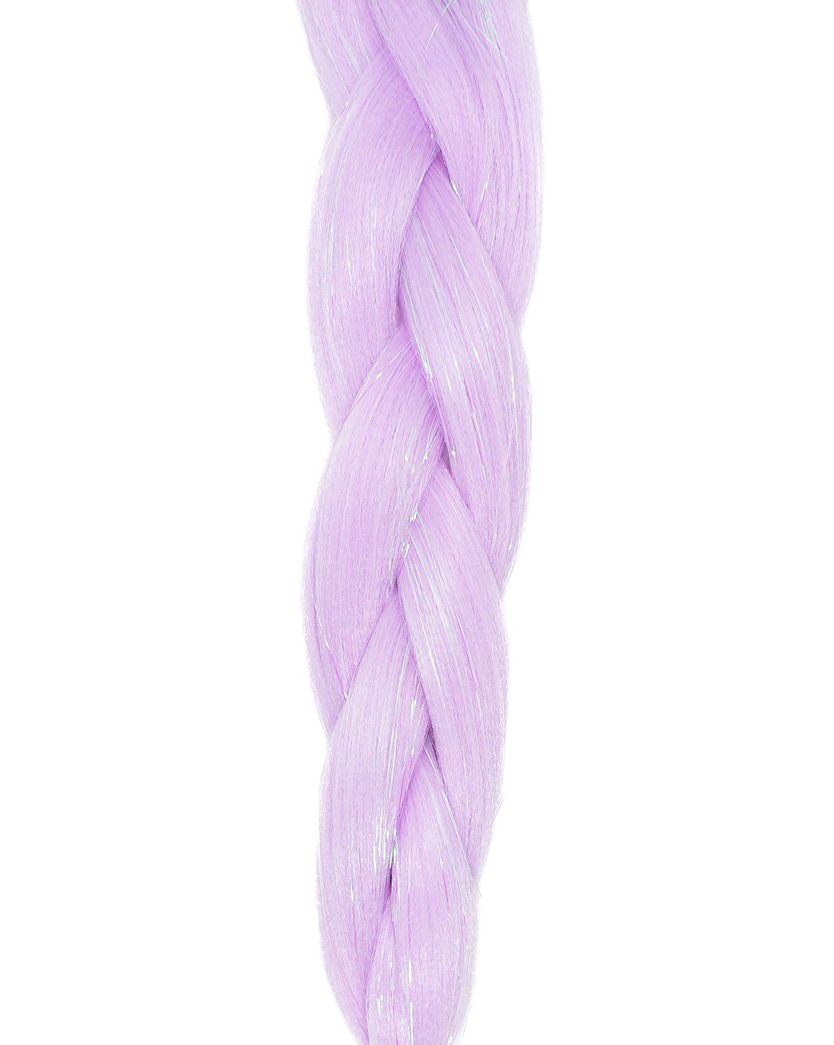 Violet - Pastel Purple Braiding Hair With Clear Tinsel