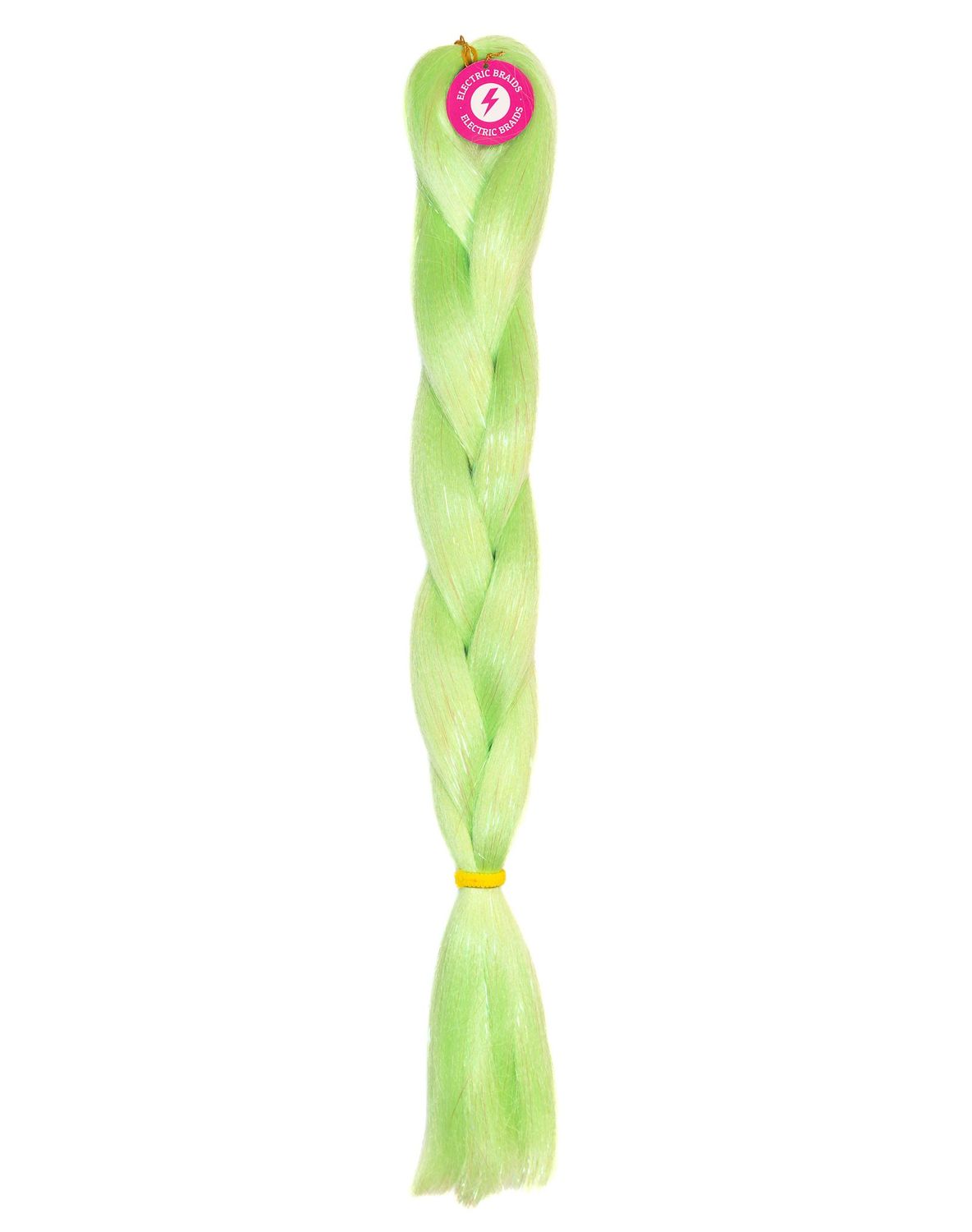 Olivine - Pastel Green Braiding Hair With Clear Tinsel