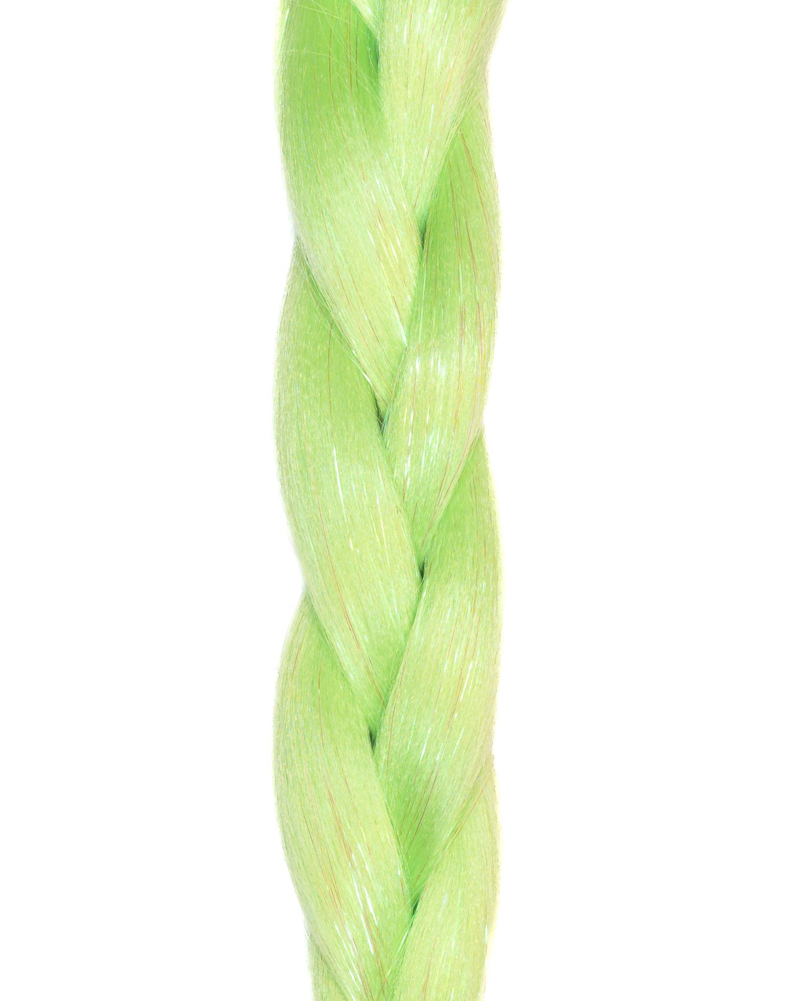 Olivine - Pastel Green Braiding Hair With Clear Tinsel