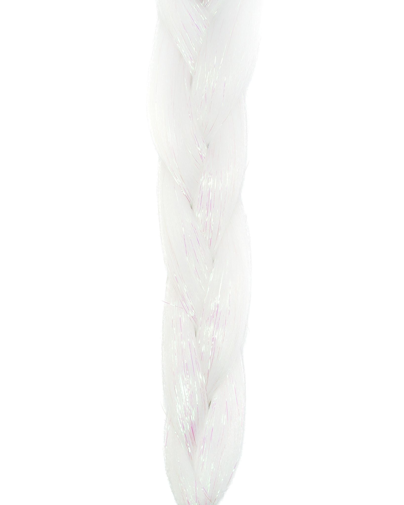 Pearl - White Braiding Hair With Clear Tinsel