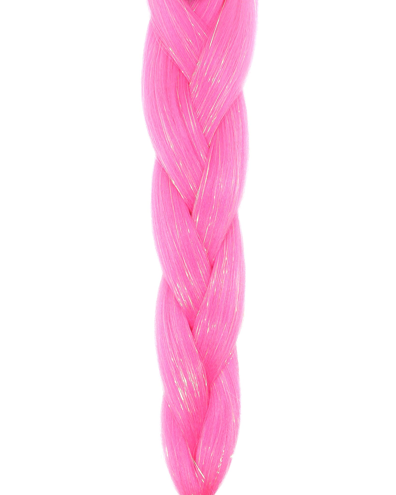 Tourmaline - UV Pink Braiding Hair With Clear Tinsel