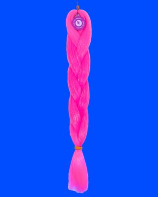Tourmaline - UV Pink Braiding Hair With Clear Tinsel