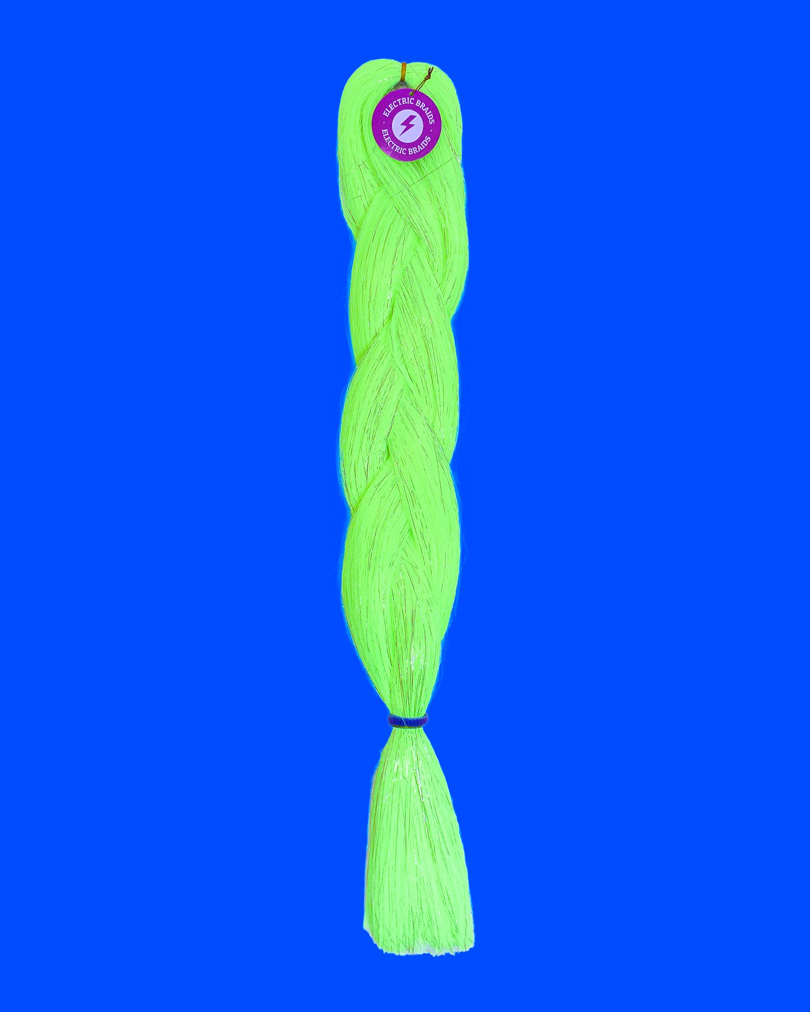Jasper - UV Yellow Braiding Hair With Tinsel