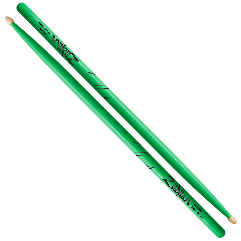5A Acorn Neon Green Drumsticks