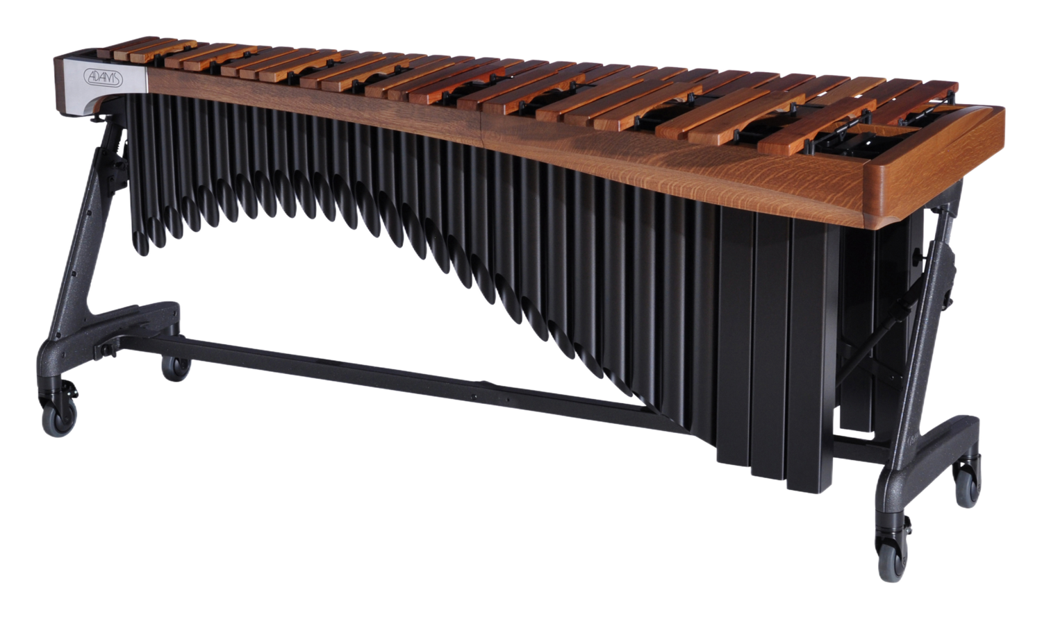 Adams Alpha Series 4.3 Oct. Marimba, Walnut Rails, Black Resonators With Apex Frame
