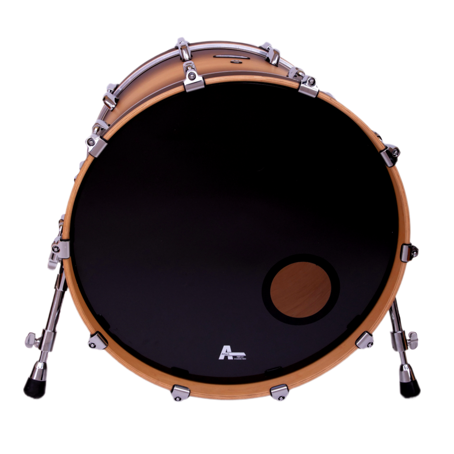 Attack 18" Pro Flex 1 Black No Overtone Ported Bass Drumhead
