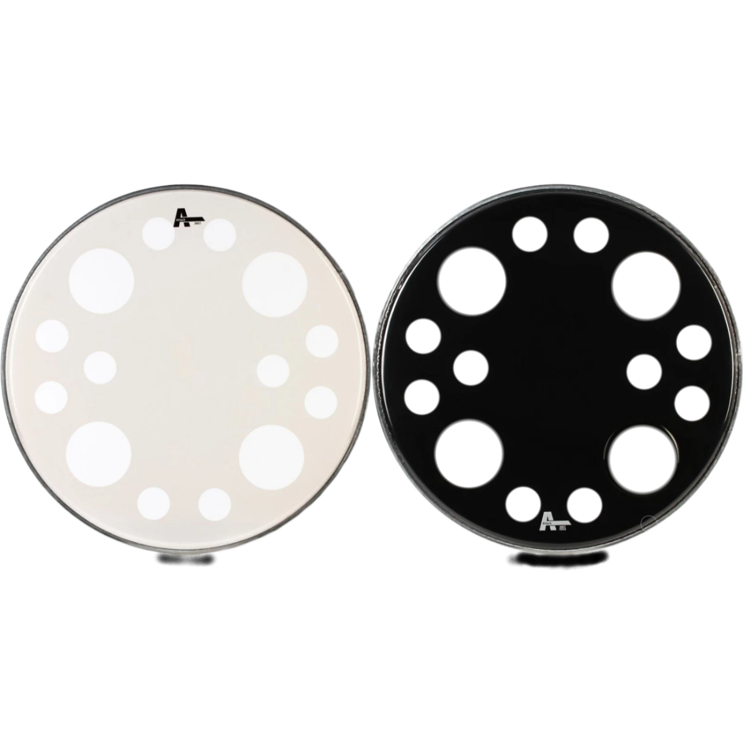 Attack 22" Orbit Batter And Resonant Bass Drum Head Pack 2023 - White Batter / Black Resonant Combo Pack