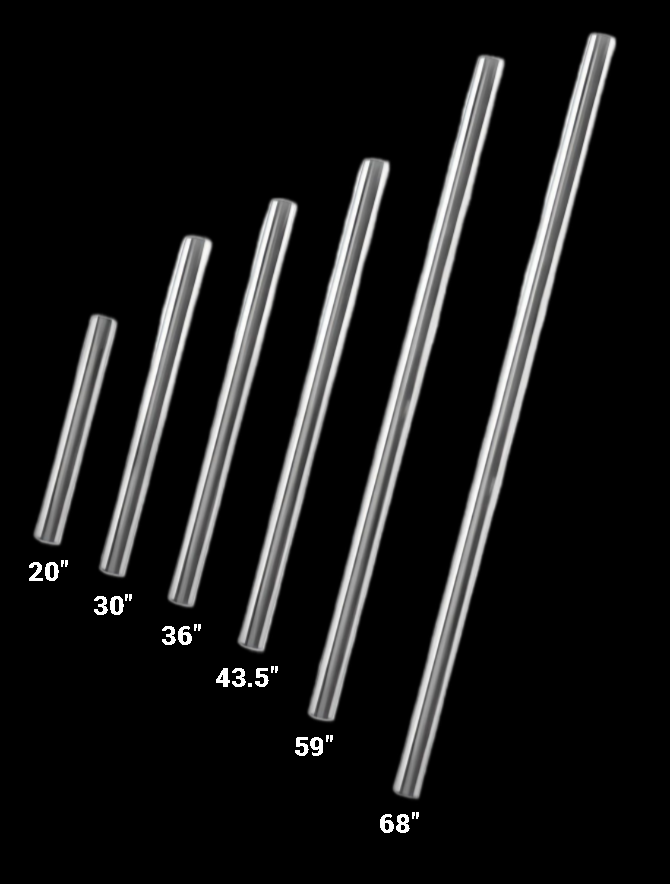 Gibraltar Straight Rack Tube Sizes 20" - 68"