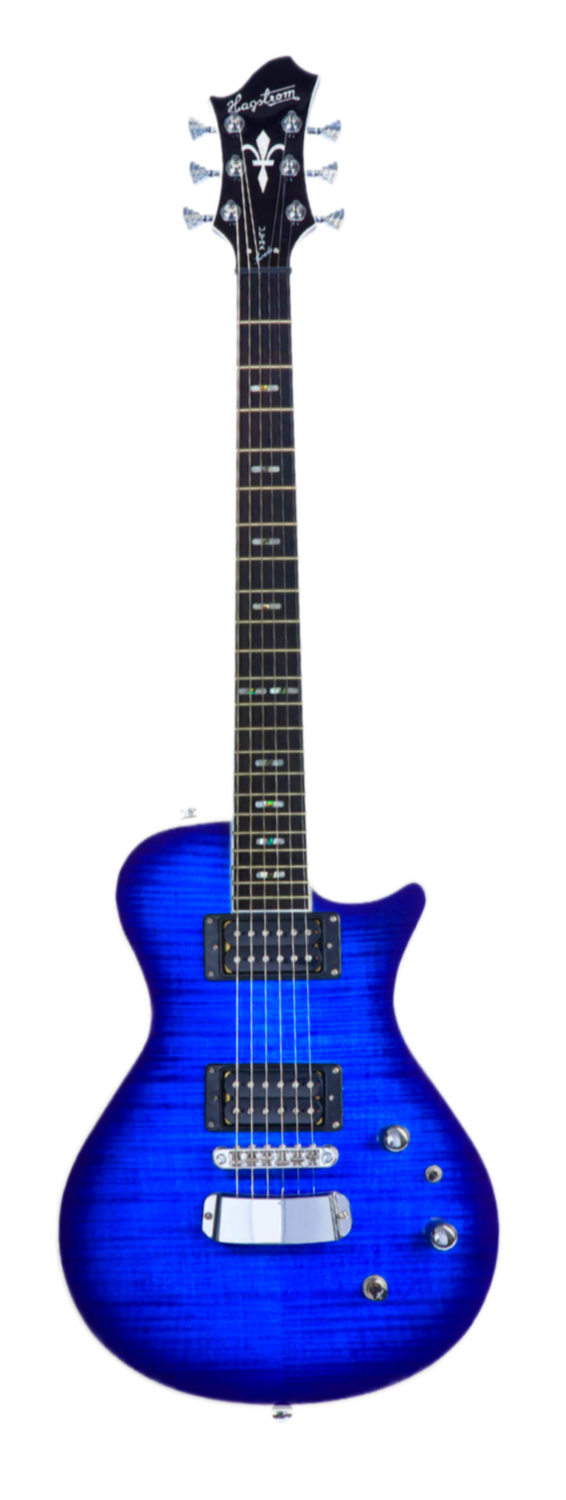 Hagstrom Ulswe-wdm Ultra Swede Electric Guitar. Worn Denim Gloss