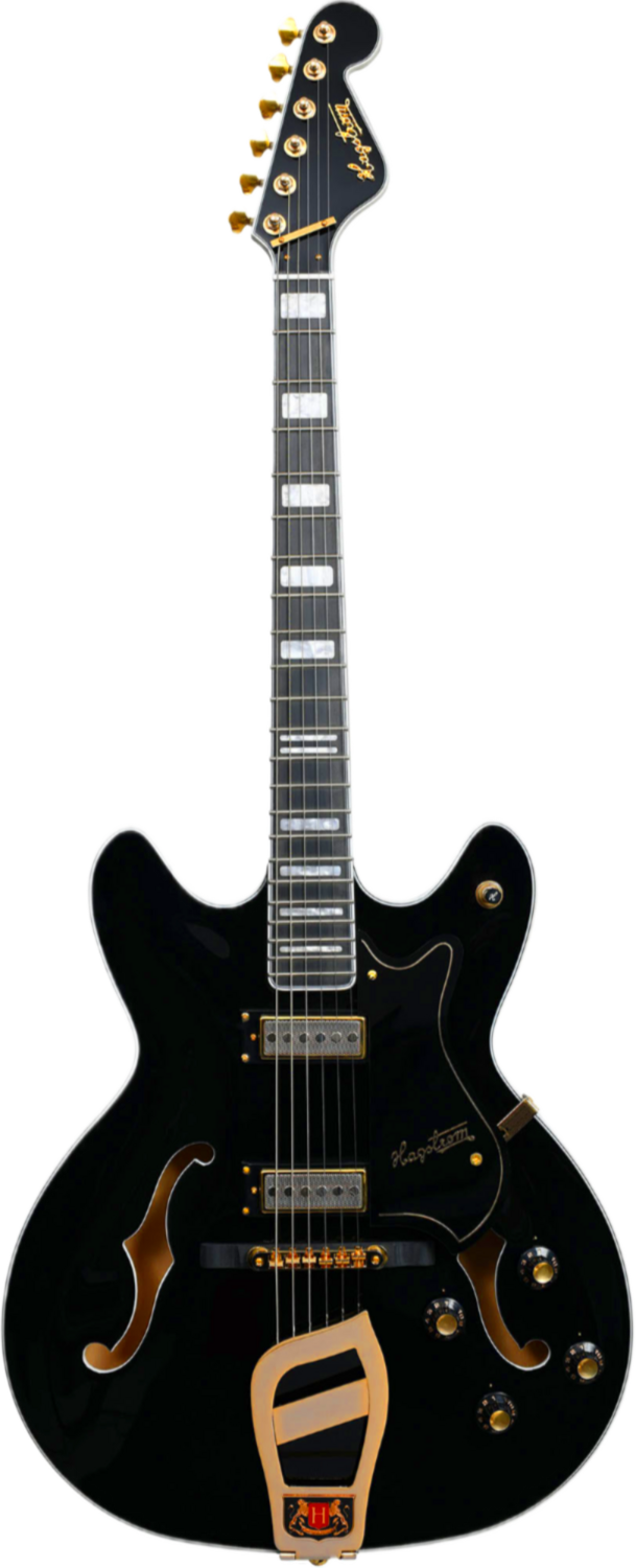 Hagstrom Vik67-g-blk 67' Viking Ii Electric Guitar. Black Gloss
