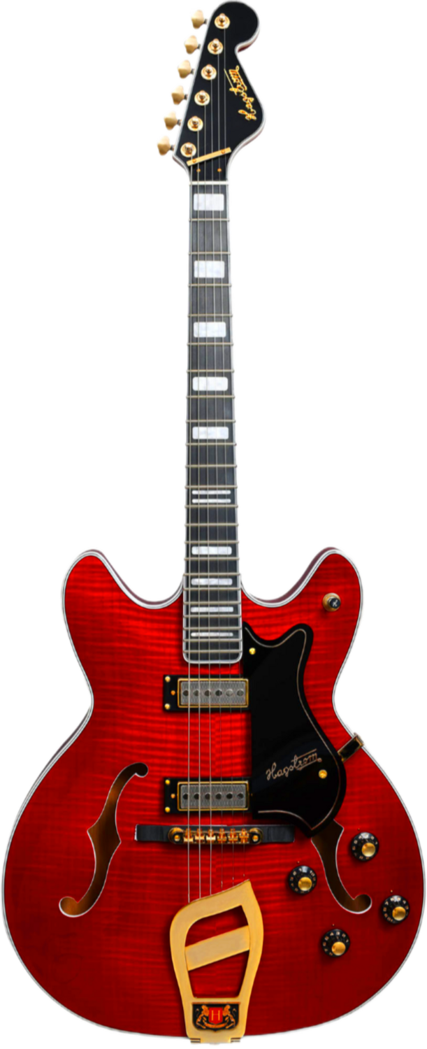 Hagstrom Vik67-g-wct 67' Viking Ii Electric Guitar. Wild Cherry Transparent
