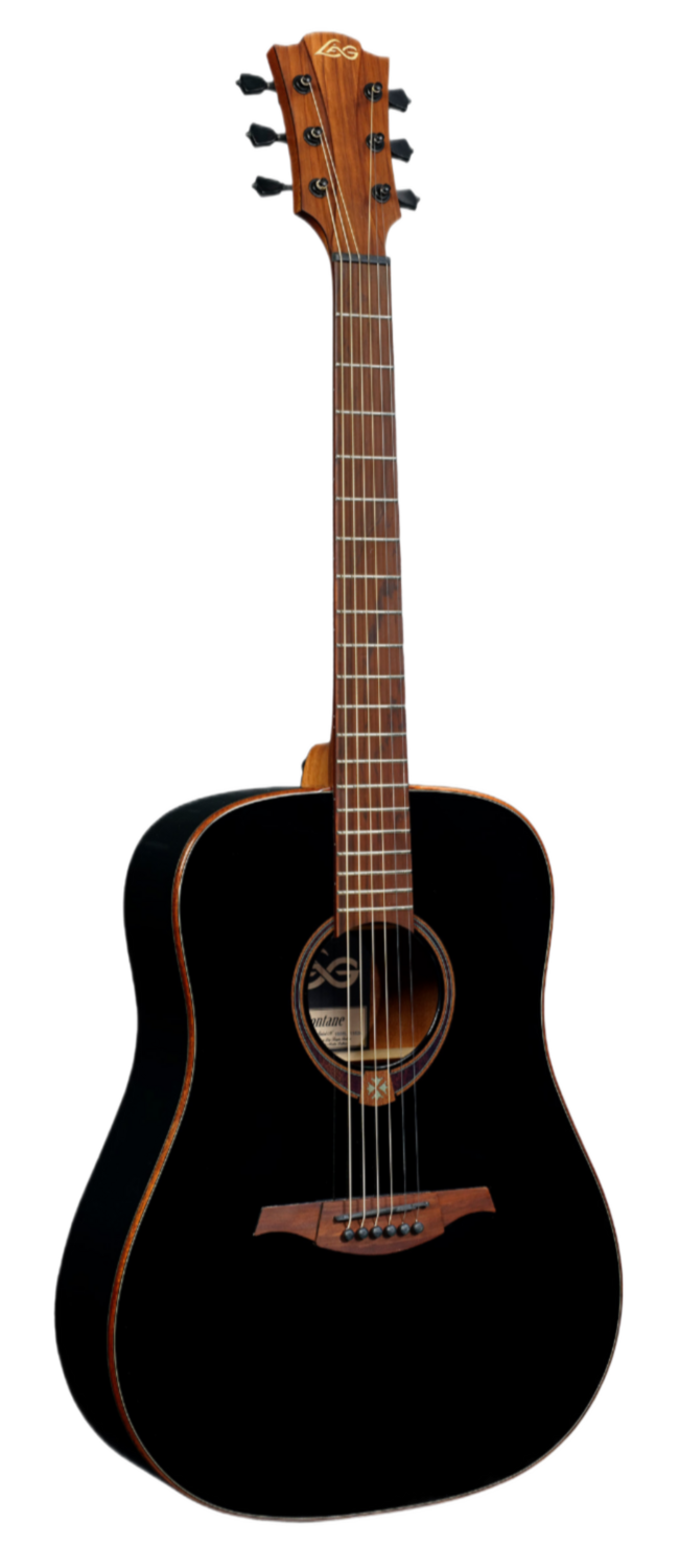 Lag T118d-blk Tramontane Dreadnought Acoustic Guitar. Black