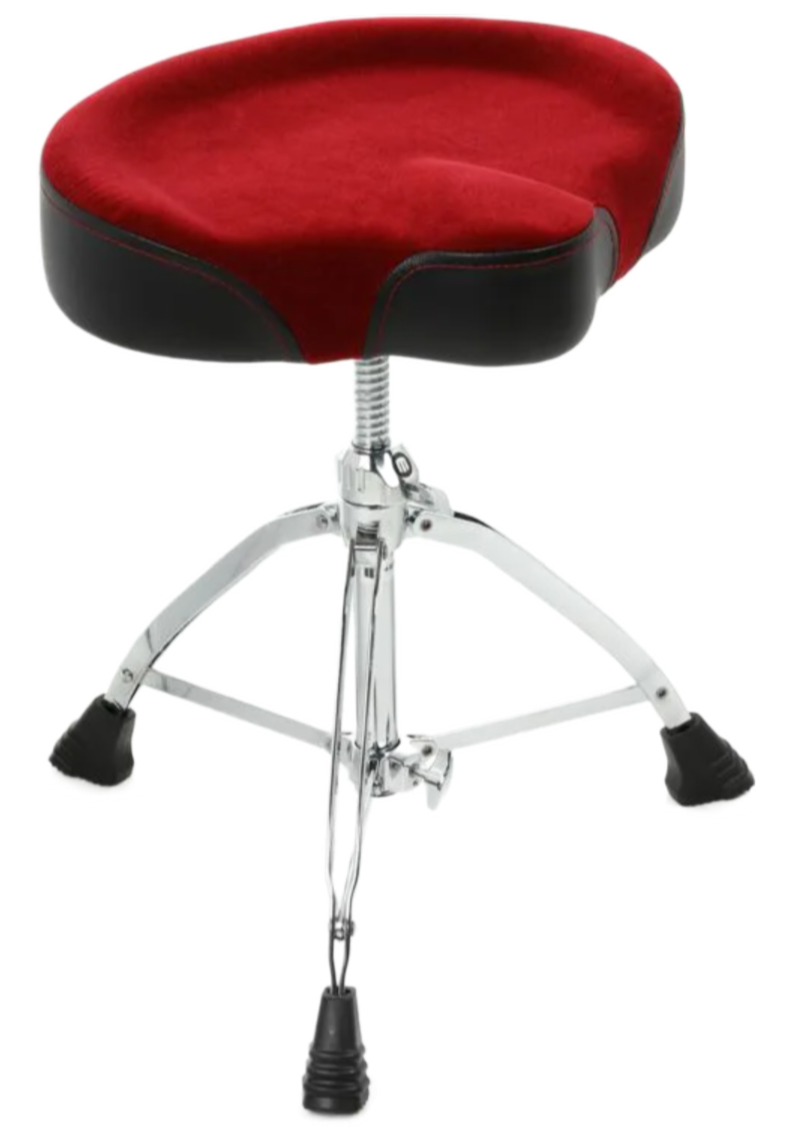 Mapex Saddle Top Double Braced Drum Throne With Red Cloth Top