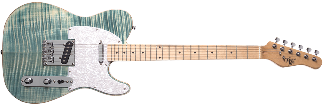 Michael Kelly Guitar Co. 1953 Blue Jean Wash Electric Guitar Quad Boutique Mod; Maple Fretboard