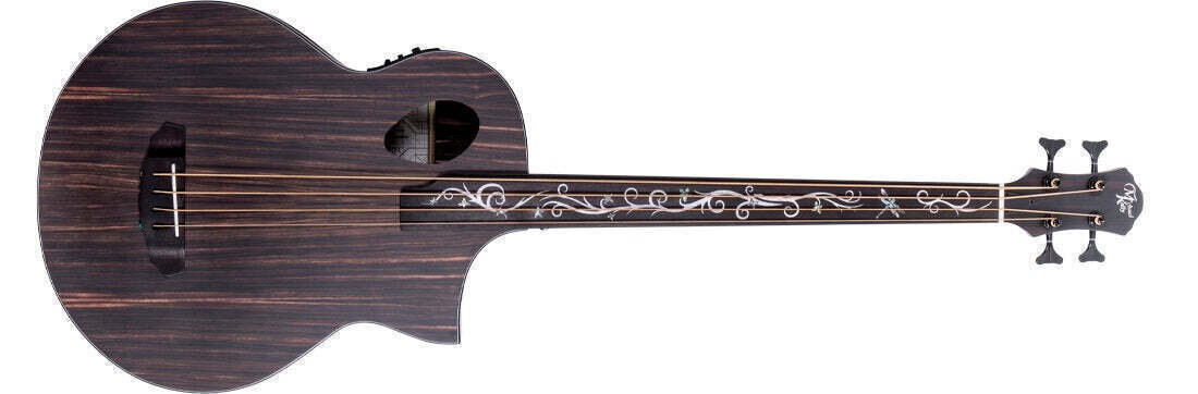 Michael Kelly Guitar Co. Acoustic-electric Bass Dragonfly 4 Forte Port Java Ebony Fretless (Fishman)