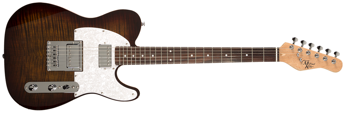 Michael Kelly Guitar Co. Electric Guitar 53db Dark Tiger's Eye Great 8 Boutique Mod; Maple Fretboard